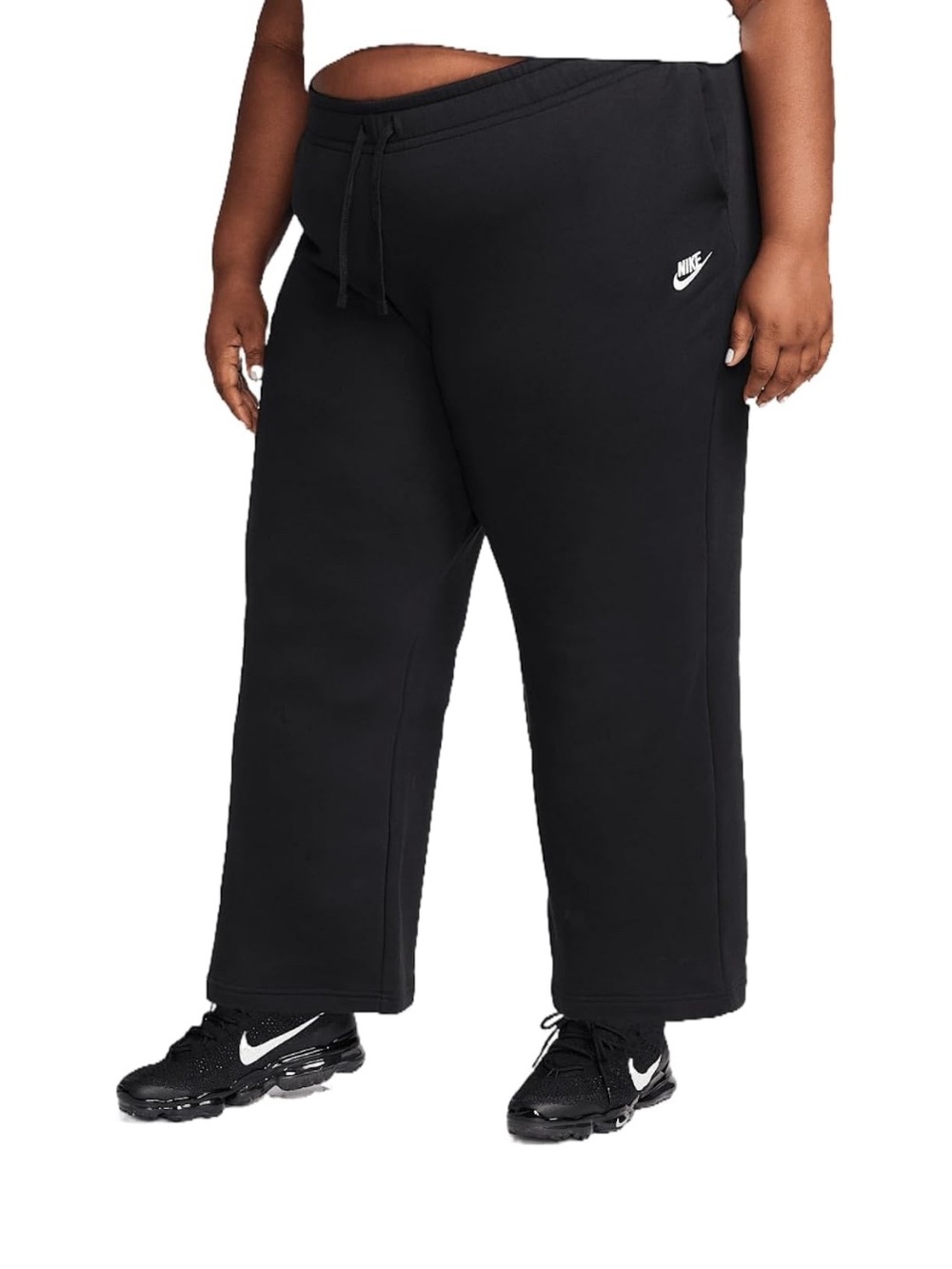 Nike Sportswear Club Fleece Women's Mid-Rise Plus Size Pants Black 1X